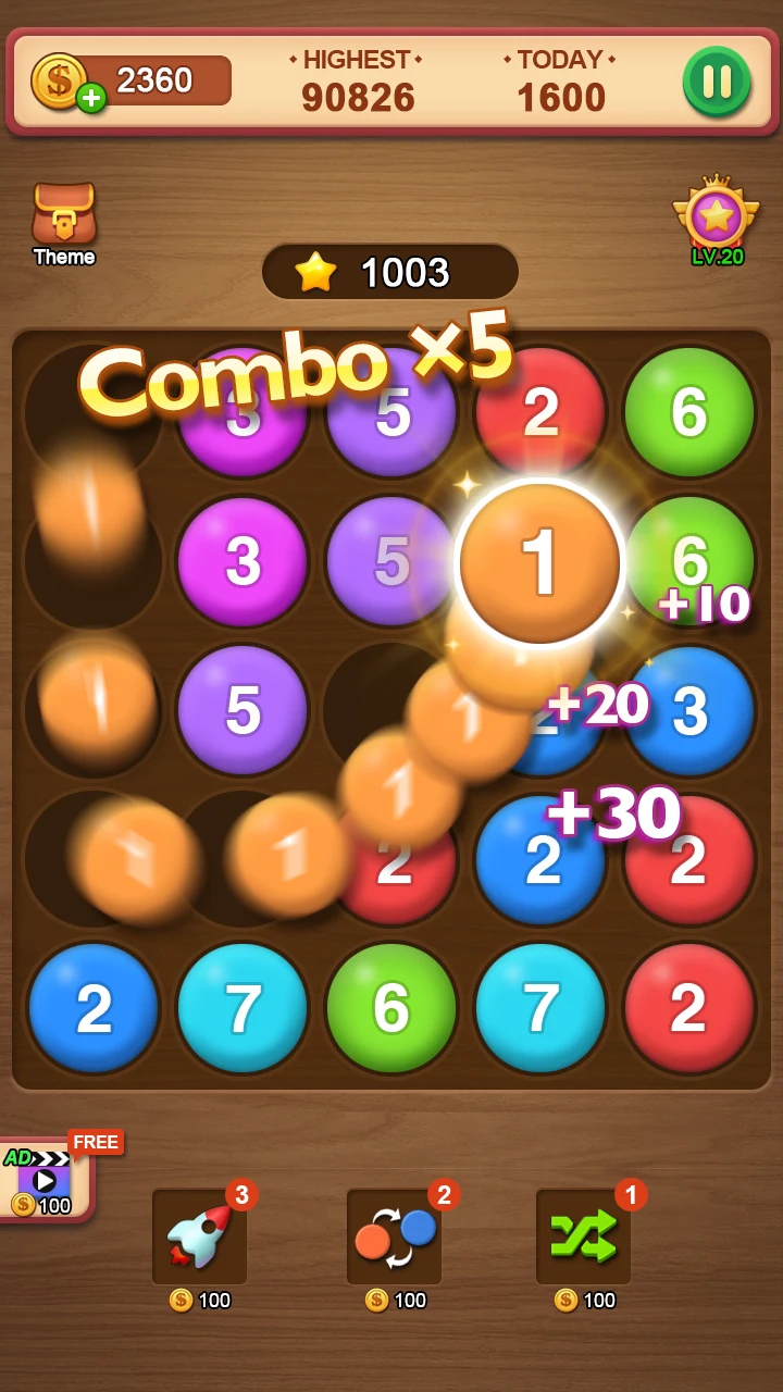 Number Puzzle - bubble match screenshot
