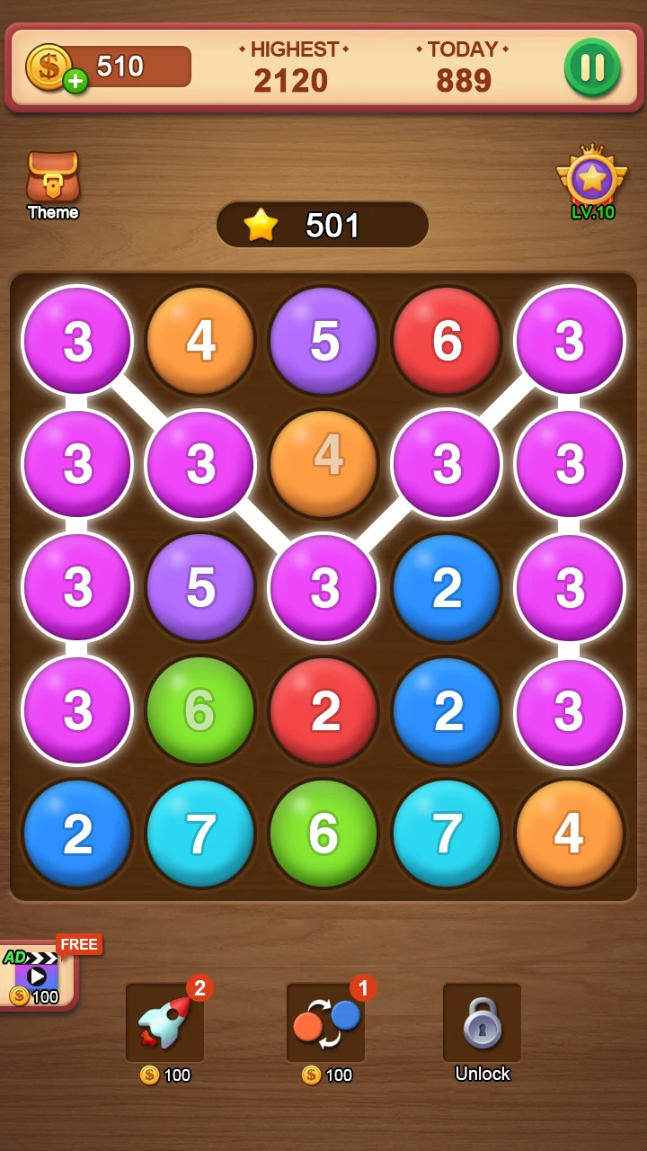 Number Puzzle - bubble match screenshot